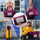 Wazdorf Nylon 41 Liter Expandable Travel Bags for Women, Duffle Bags for Women Luggage, Foldable Vanity Traveling Bag, Waterproof Hand Bag for Ladies Personal Items