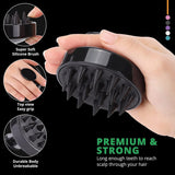 KROYWEN Soft Silicone Back Scrubber Long Handle Bath Brush + Body Scrubber Bath Brush + Scalp Massager for Hair + Face Scrubber Brush, Combination Combo, Super-Exfoliating & Lathering Body Scrubber, Shower Brush | BPA-Free | for Men and Women (7 Pcs Combo