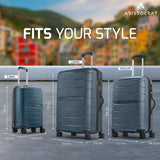 Aristocrat Liberty Cabin (Carry-On) Trolley Bag, 58Cm | Combination Lock | 8 Wheels | 3 Years International Warranty | Spanish Blue