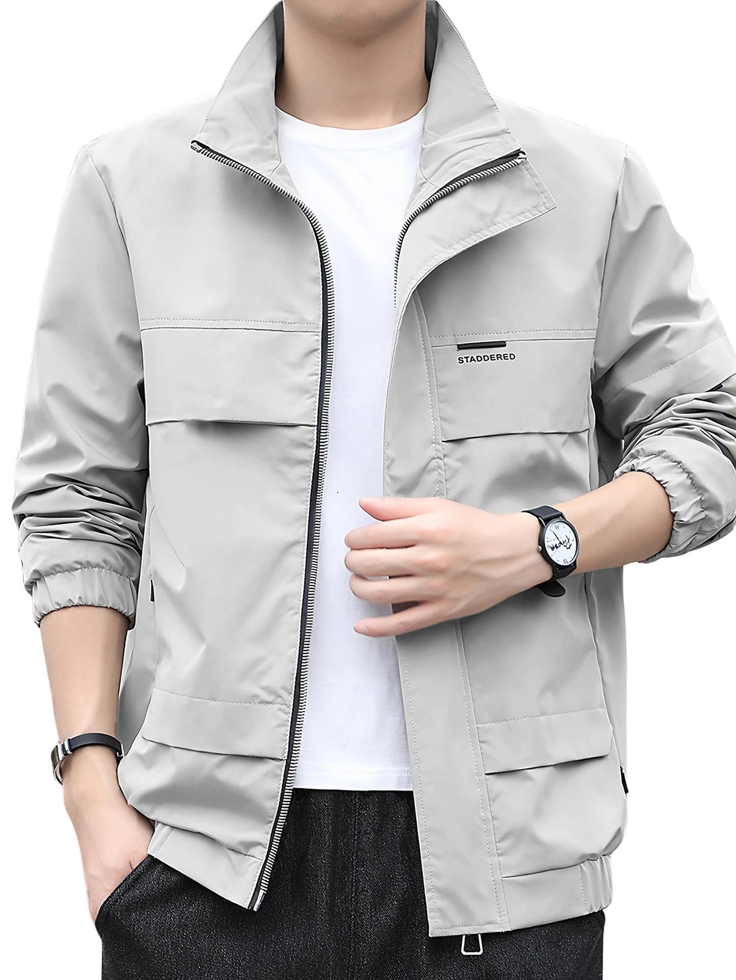 Lymio Jackets || Jacket for men || Lightweight Outwear Jacket (J-11-Grey-S)
