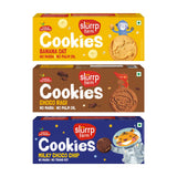Slurrp Farm No Maida No Refined Sugar Assorted Pack of Cookies | Banana Oat, Choco Ragi and Milky Choco Chip | Healthy Cookies Made With Multigrains | Perfect for tiffins, travel or snack time | Pack of 3 x 80g