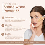 Indus Valley Bio Organic Sandalwood Face Pack Powder Lightens Suntan, Dark Spots & Pigmentation Prevents Acne Breakouts Enriched with Chandan Powder for Glowing Skin & Tan Removal (200g)