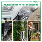 Cinagro Brass Spray Gun for 1/2 Inch Hose Pipe, Gardening, Car Wash, Bike Washing, High Pressure Water Sprayer Jet, Adjustable Washing Nozzle for Garden Hoses, Lawn Watering & Cleaning, 18 x 2.7 cm