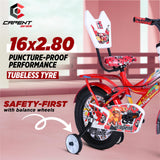 CAPENT Maltus Cycle for Kids Boys/Girls with Balance Wheel & Back Carrier | Rigid Fork | Frame 11 Inch | Ideal for 4 to 6 Years Kids Road BMX Bike