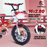 CAPENT Maltus Cycle for Kids Boys/Girls with Balance Wheel & Back Carrier | Rigid Fork | Frame 11 Inch | Ideal for 4 to 6 Years Kids Road BMX Bike