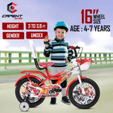 CAPENT Maltus Cycle for Kids Boys/Girls with Balance Wheel & Back Carrier | Rigid Fork | Frame 11 Inch | Ideal for 4 to 6 Years Kids Road BMX Bike
