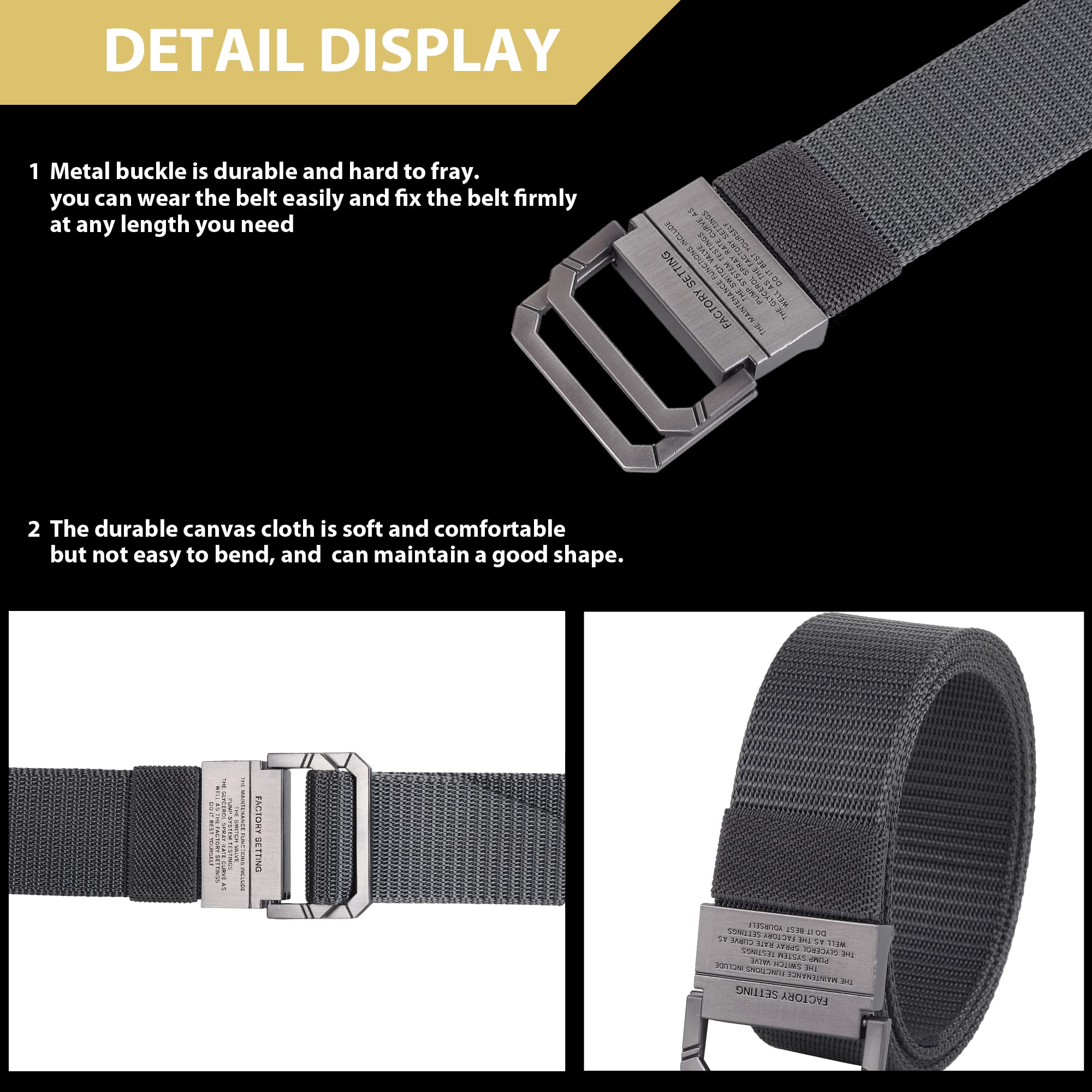 ZORO Grey Nylon Woven Fabric Belt for Men | NB-610 (BROWN)