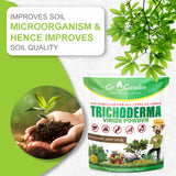 Go Garden Trichoderma Bio Fungicide for plants (2 x 10^8 CFU per Gram) Bio Fungicide - Prevents Fungal and Bacterial Diseases in Plants 400 G